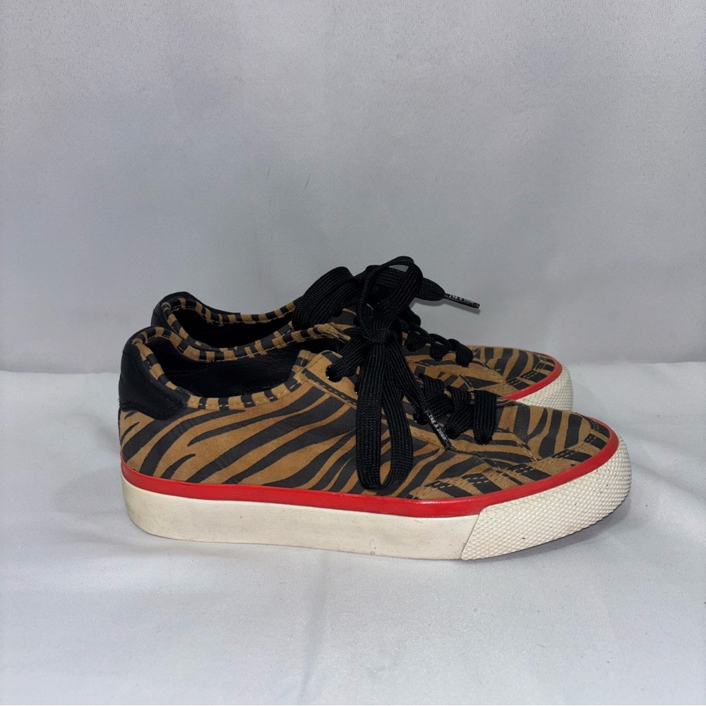RAG & BONE Army Animal-Print Suede Sneakers